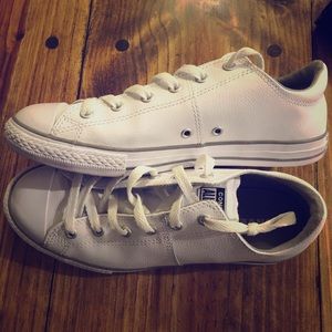 White Leather Converse